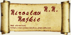 Miroslav Majkić vizit kartica